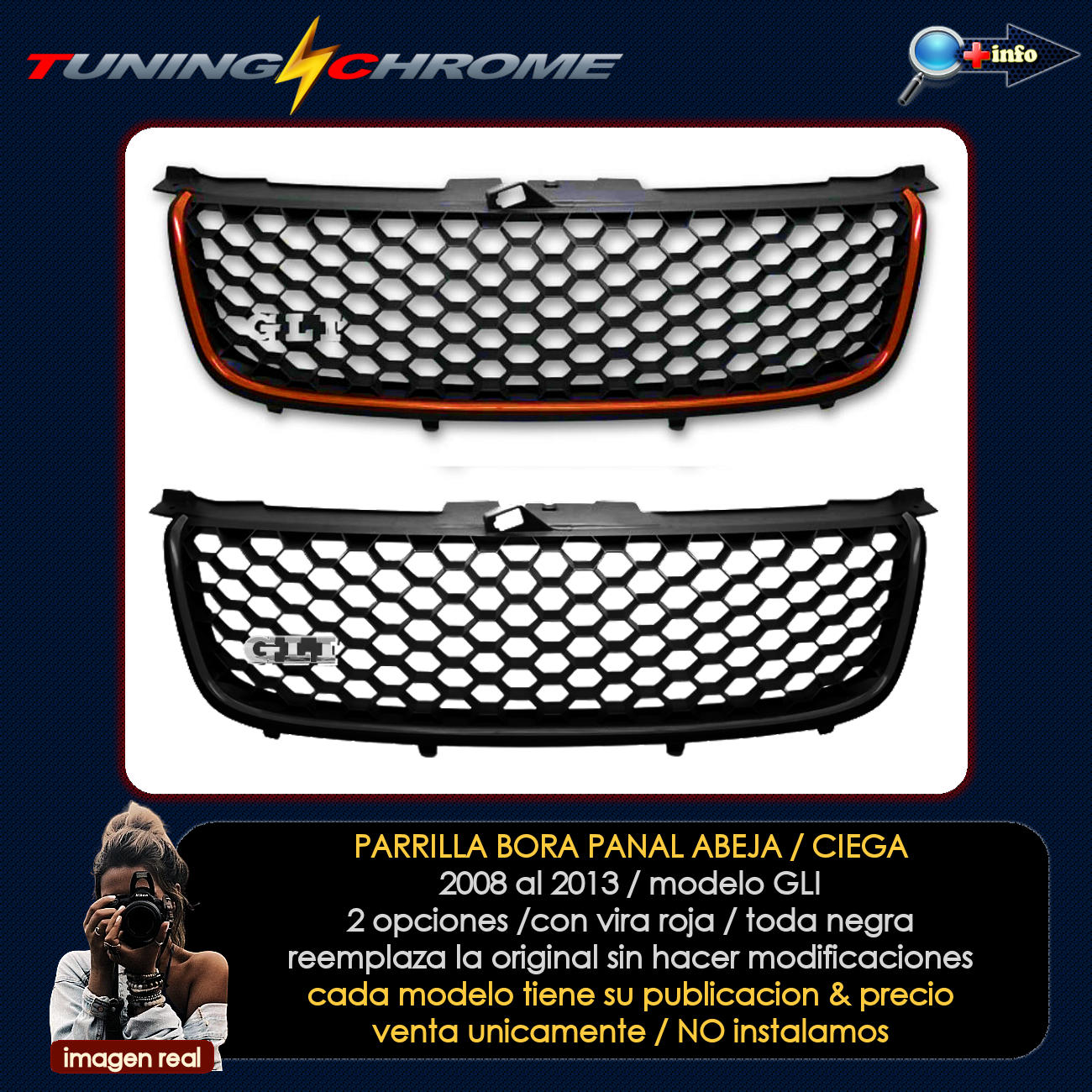 Parrilla Bora / Ciega / Negro Mate
2008 - 2013