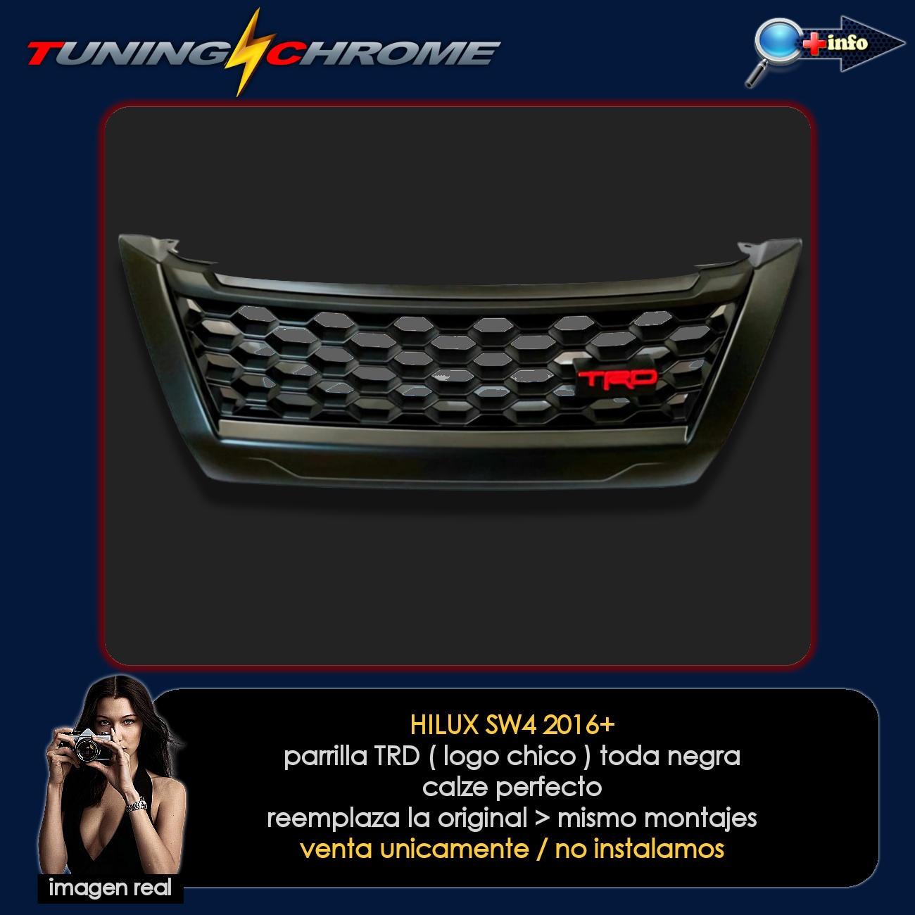 Parrilla SW4 TRD / Negro Mate / NO LED'S
2016 - 2018