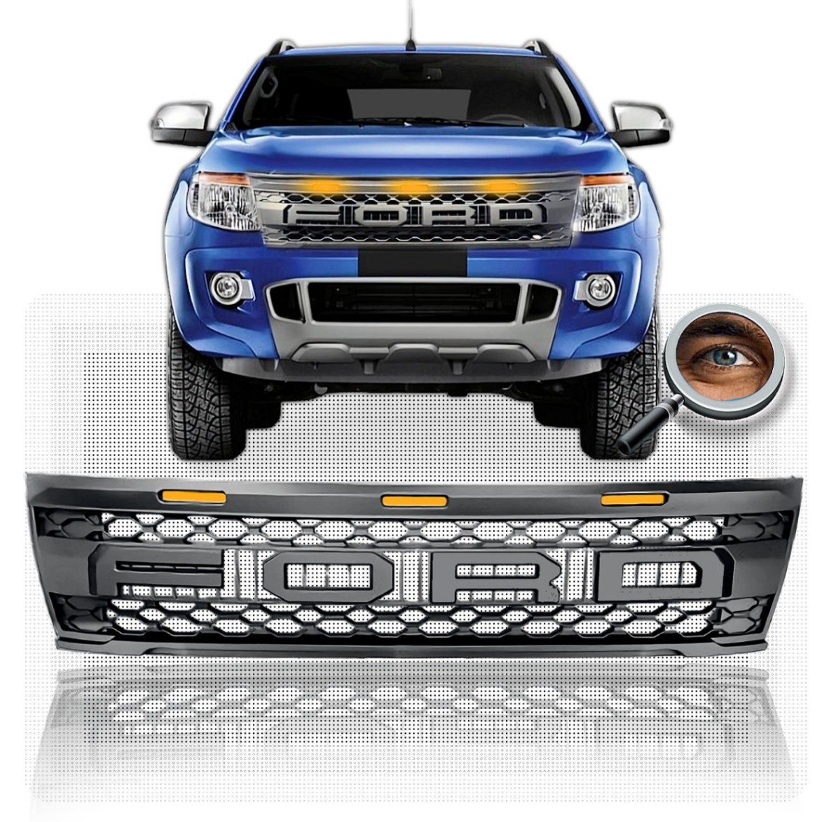 Parrilla RANGER T6 / Negro Mate / Led's Ambar
2012 - 2015