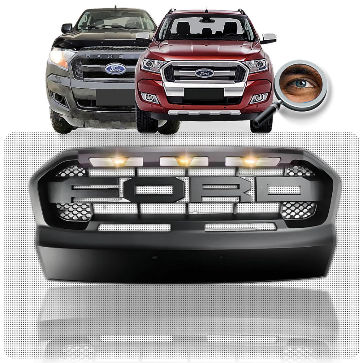 Parrilla RANGER T7 / Negro Mate / Led's Ambar
2016 - 2019