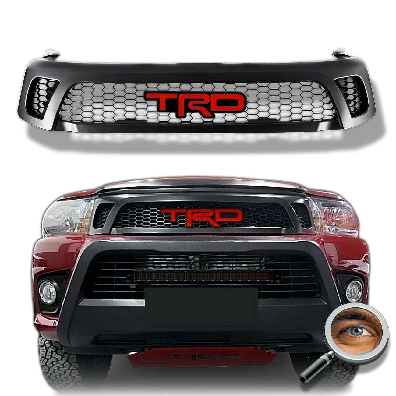 Parrilla HILUX TRD / Negro Mate / Logo Grande
2016 - 2018 / DX Todas
