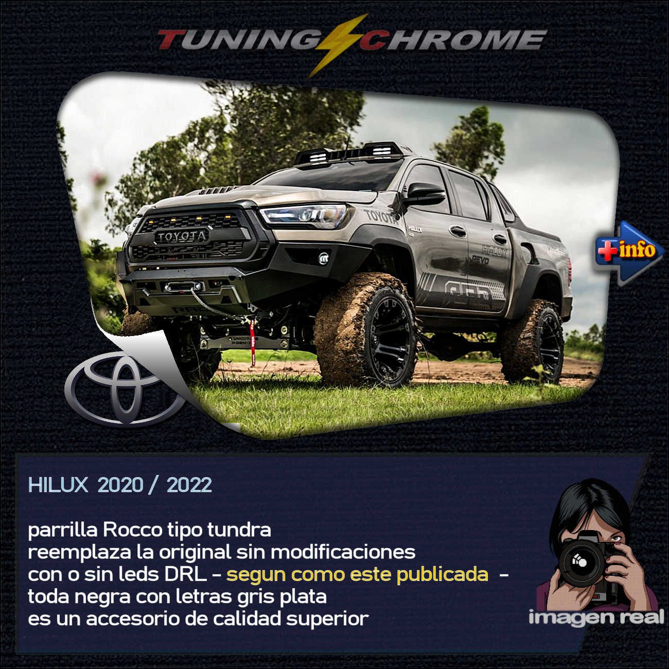 Parrilla HILUX REVO / Negro Mate / Led Ambar
2021 - 2026