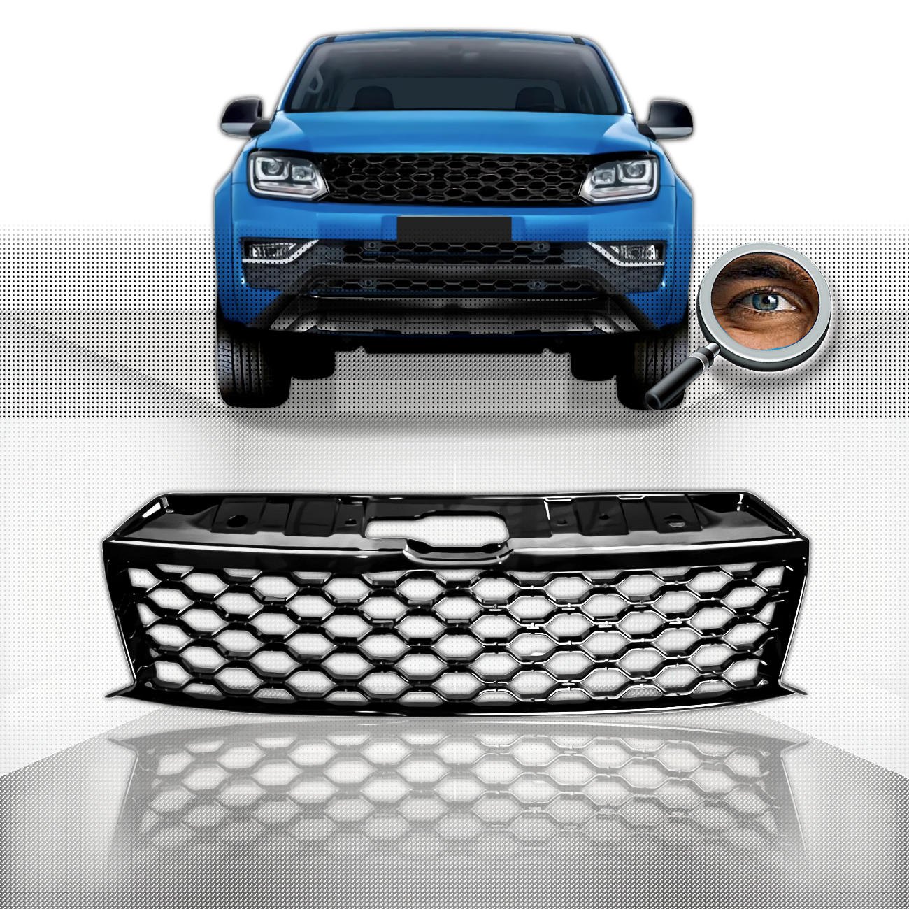 Parrilla AMAROK / Negro Brillante / Estilo TUNDRA
2012 - 2023