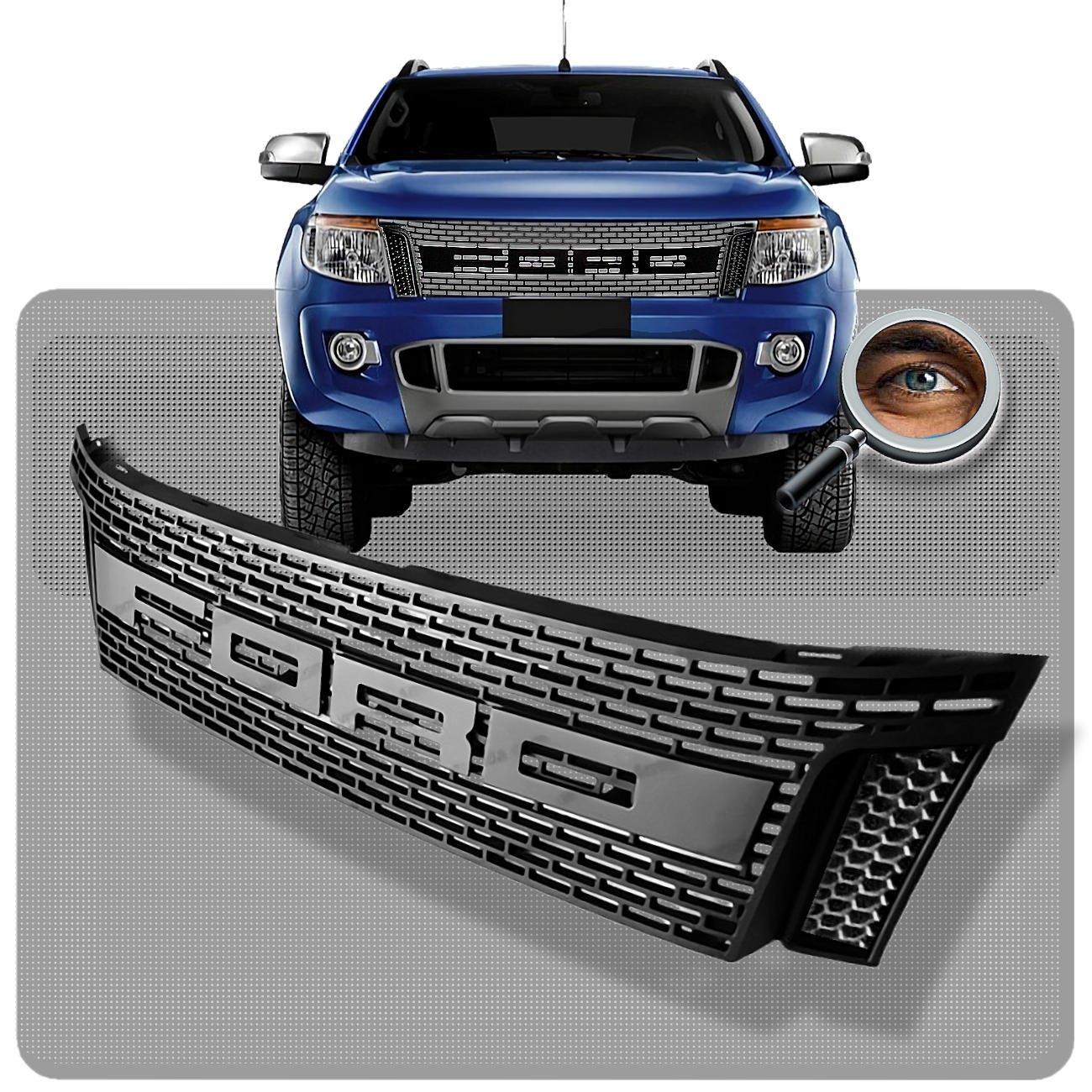 Parrilla RANGER T6 / Negro Mate / NO LED'S
2012 - 2015
