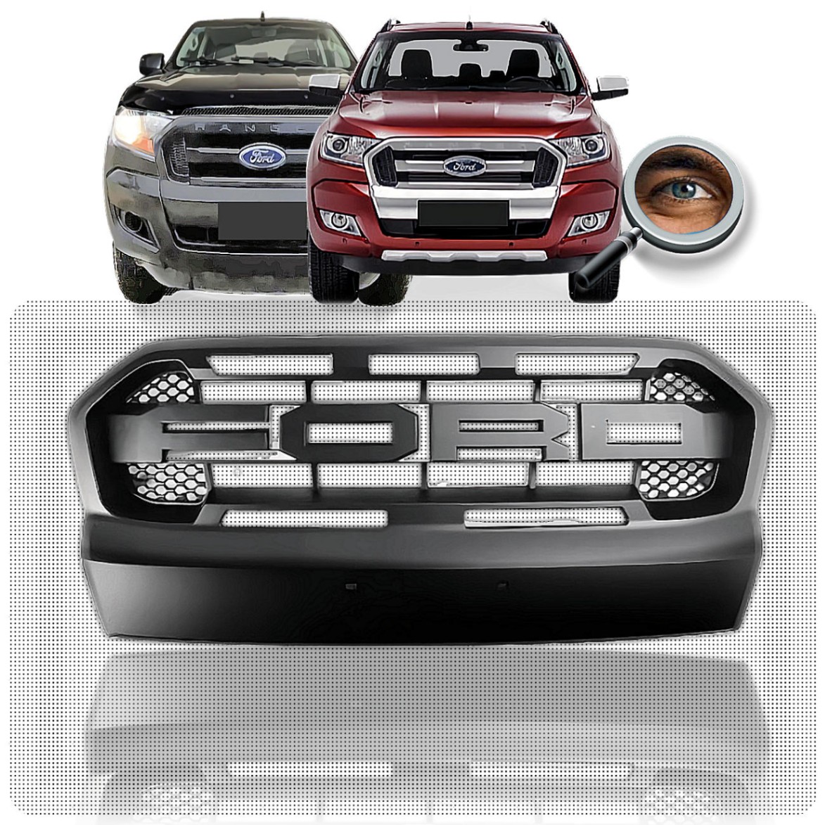  Parrilla RANGER T7 / Negro Mate / NO LED'S
2017 - 2019