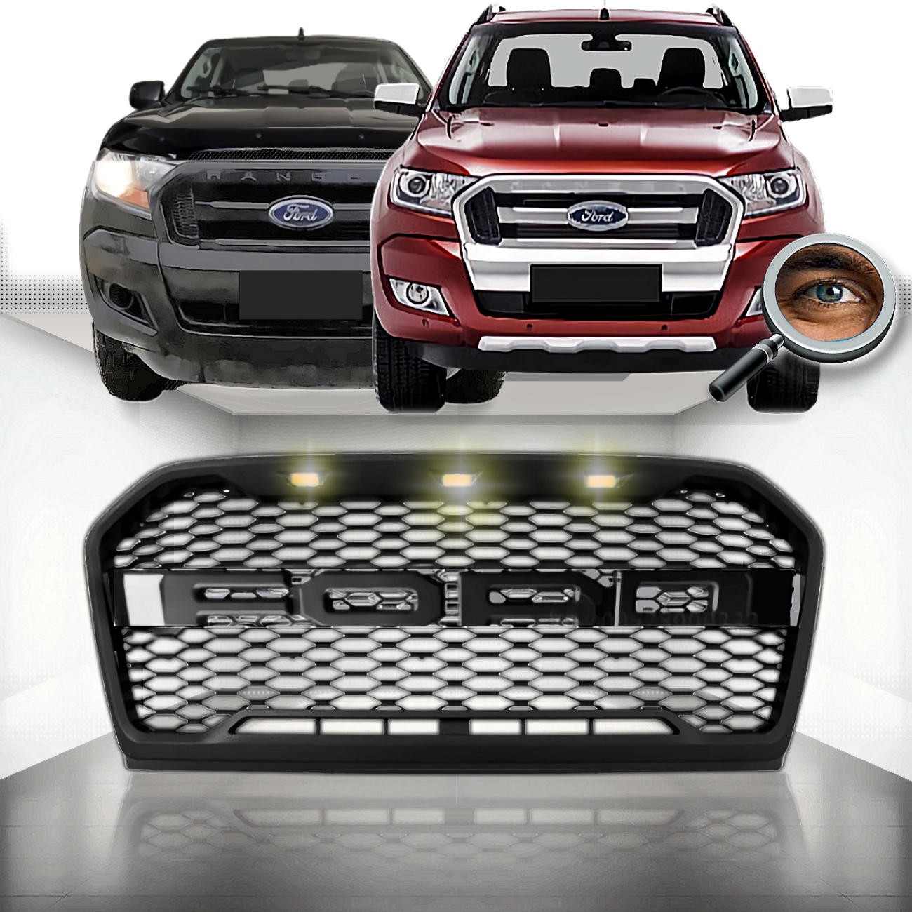 Parrilla RANGER T7 Estilo F150 / Led's Ambar
2016 - 2019 / XL Todas