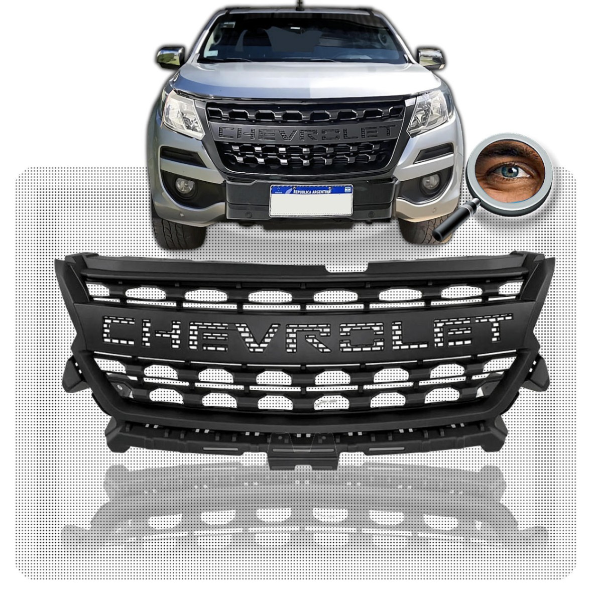 Parrilla S10 / Negro Mate / NO LED'S 
2016 - 2021