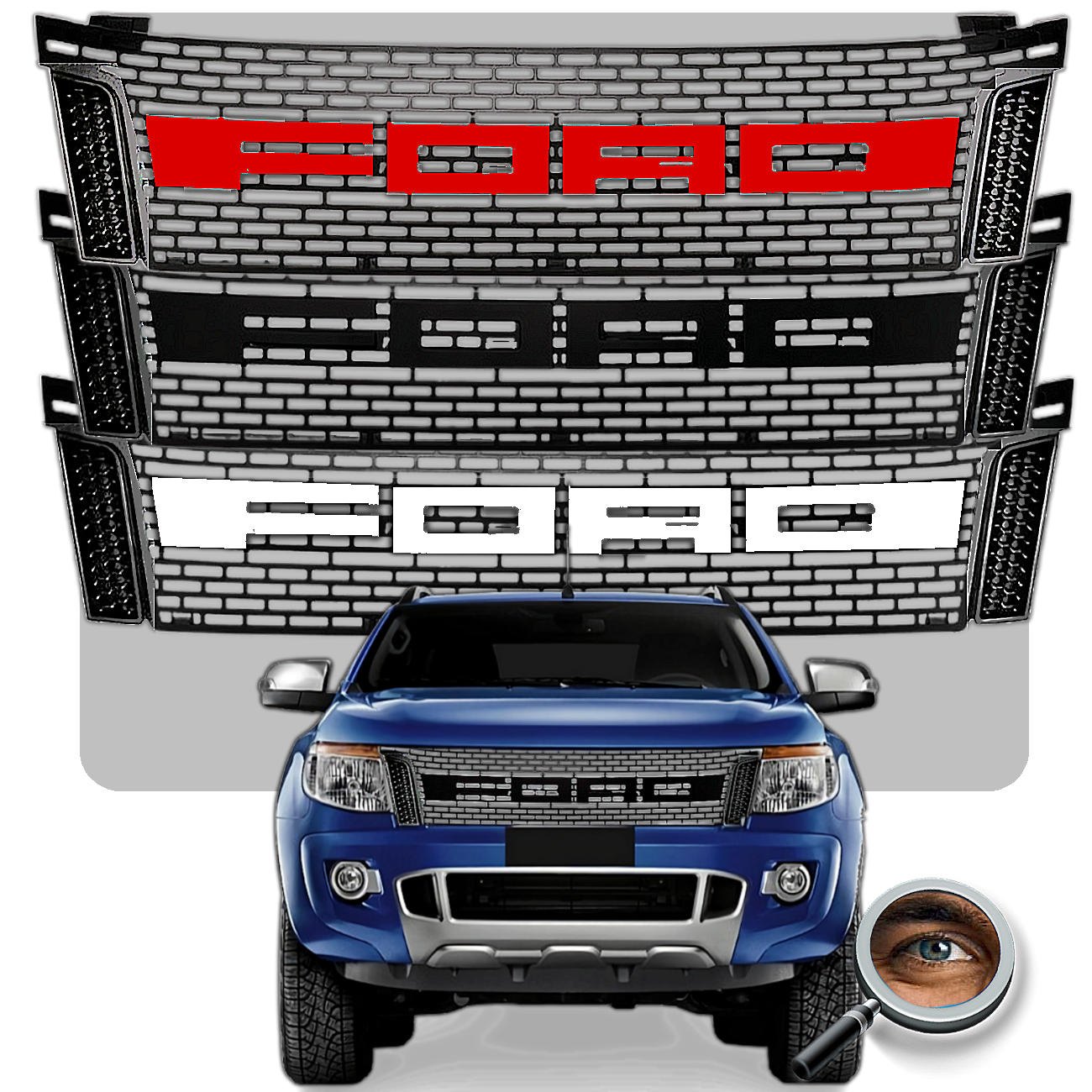Parrilla RANGER T6 / Negro Mate / NO LED'S
2012 - 2015