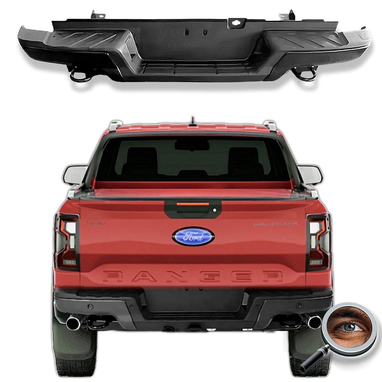 Paragolpe Estilo RAPTOR / RANGER XL XLS XLT LIMITED / Negro
2023 - 2026