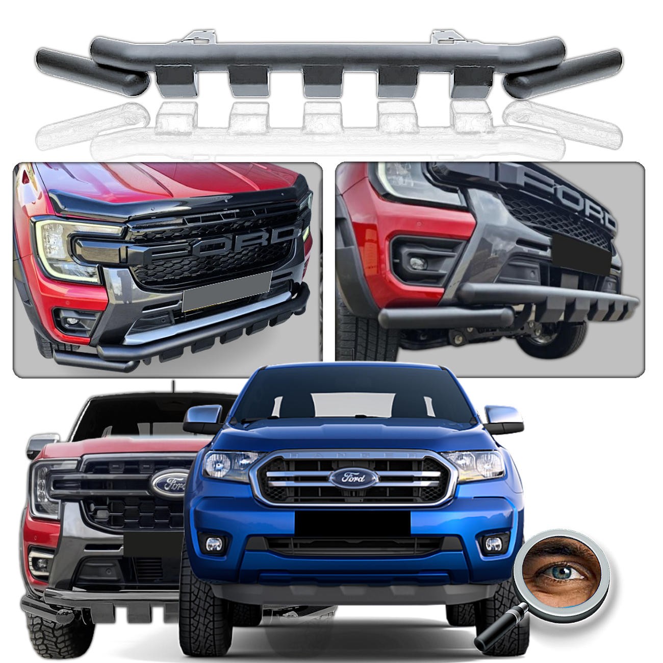 Talampaya estilo RAPTOR / RANGER T7 T8 T9 RAPTOR / Negro Mate
 2016 - 2026