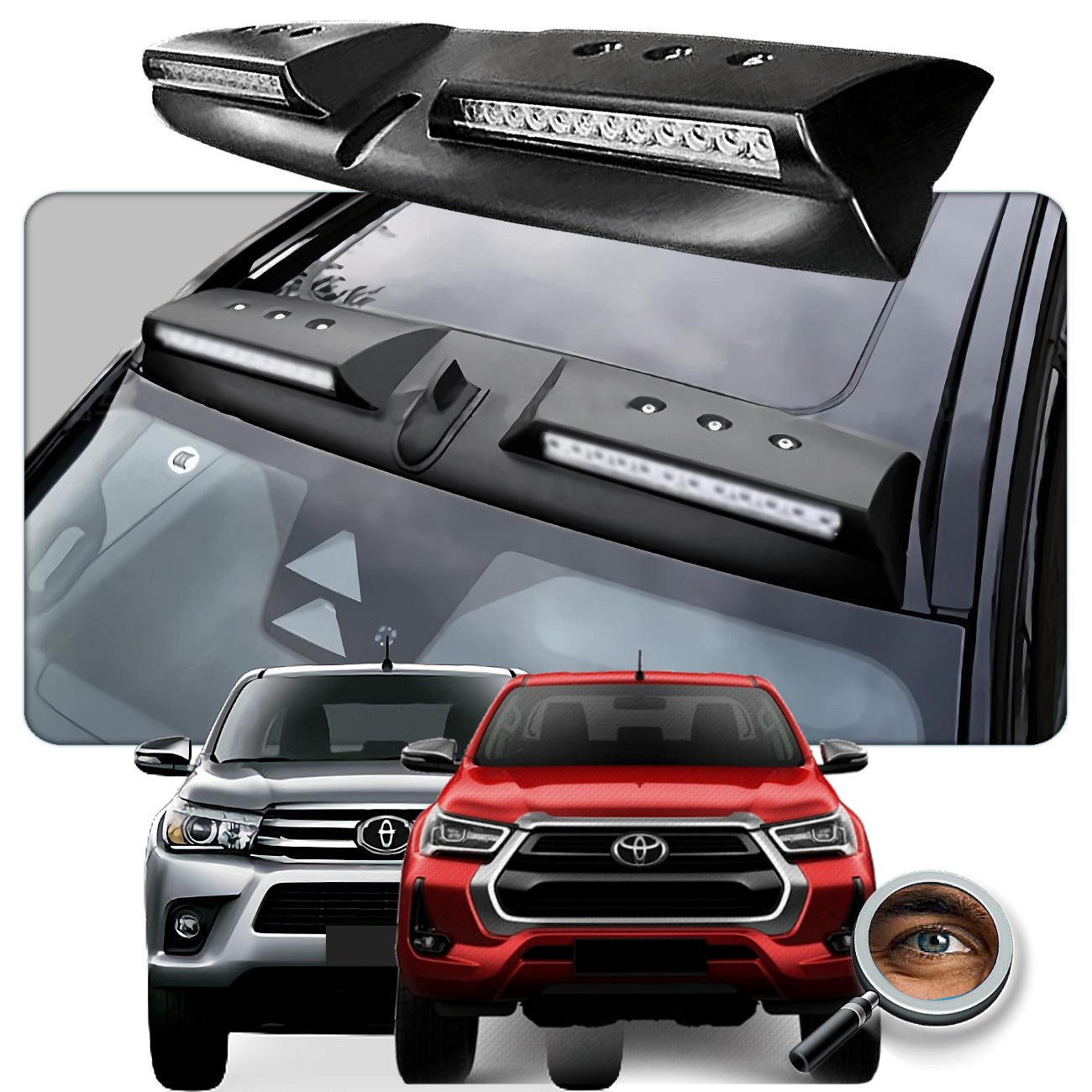 Barra Led Encapsulada / Negro Brillante / Hilux DX SR SRV SRX GR
2016 - 2026