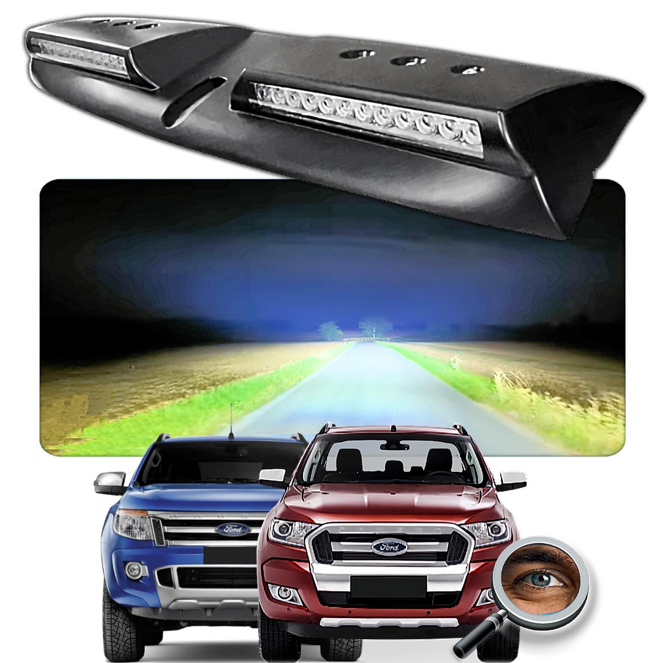 Barra de Led Encapsulada / Negro Brillante / Ranger XL XLS XLT LIMITED RAPTOR
2012 . 2022