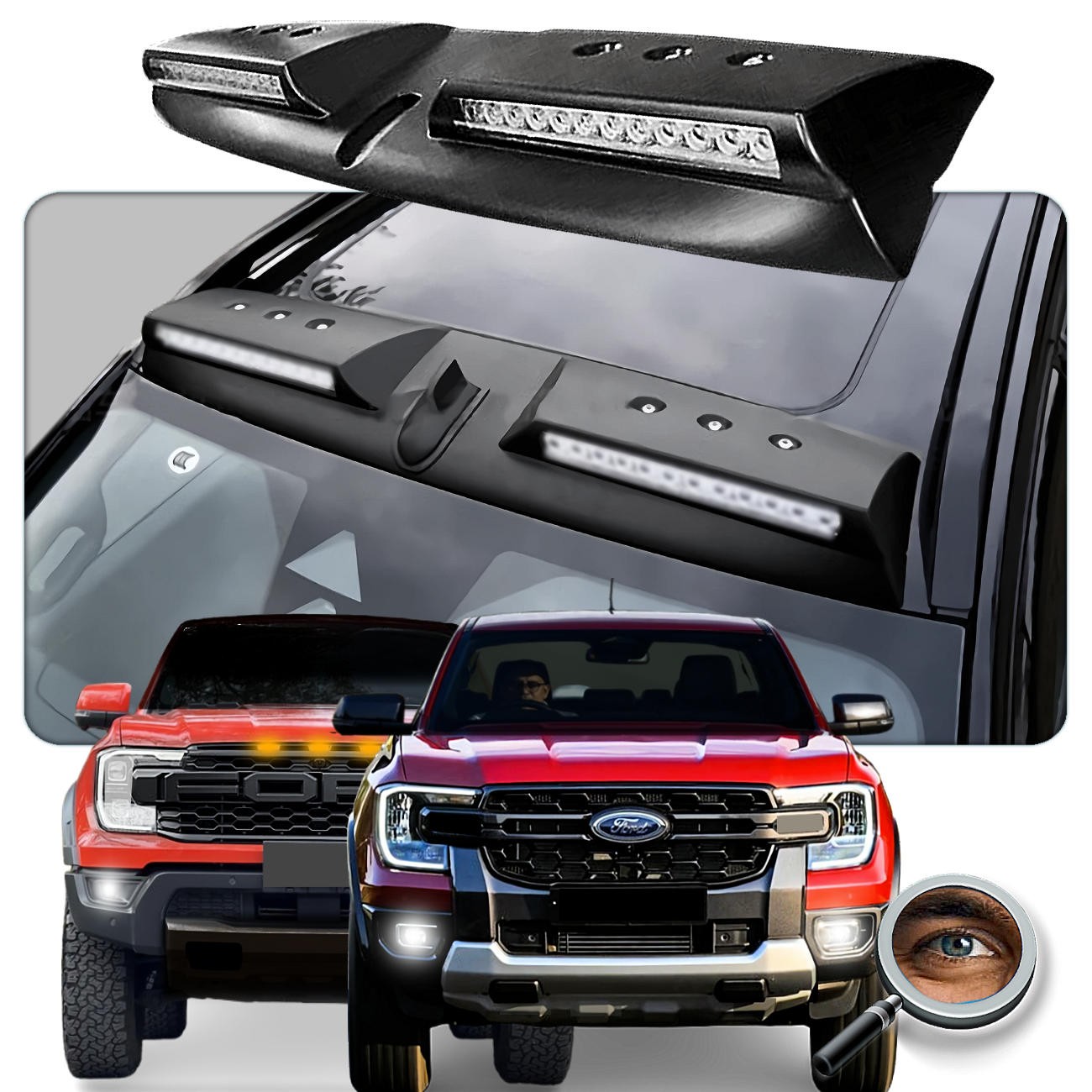 Barra de Led Encapsulada / Negro Brillante / RANGER XL XLS XLT LIMITED RAPTOR
2023 - 2026