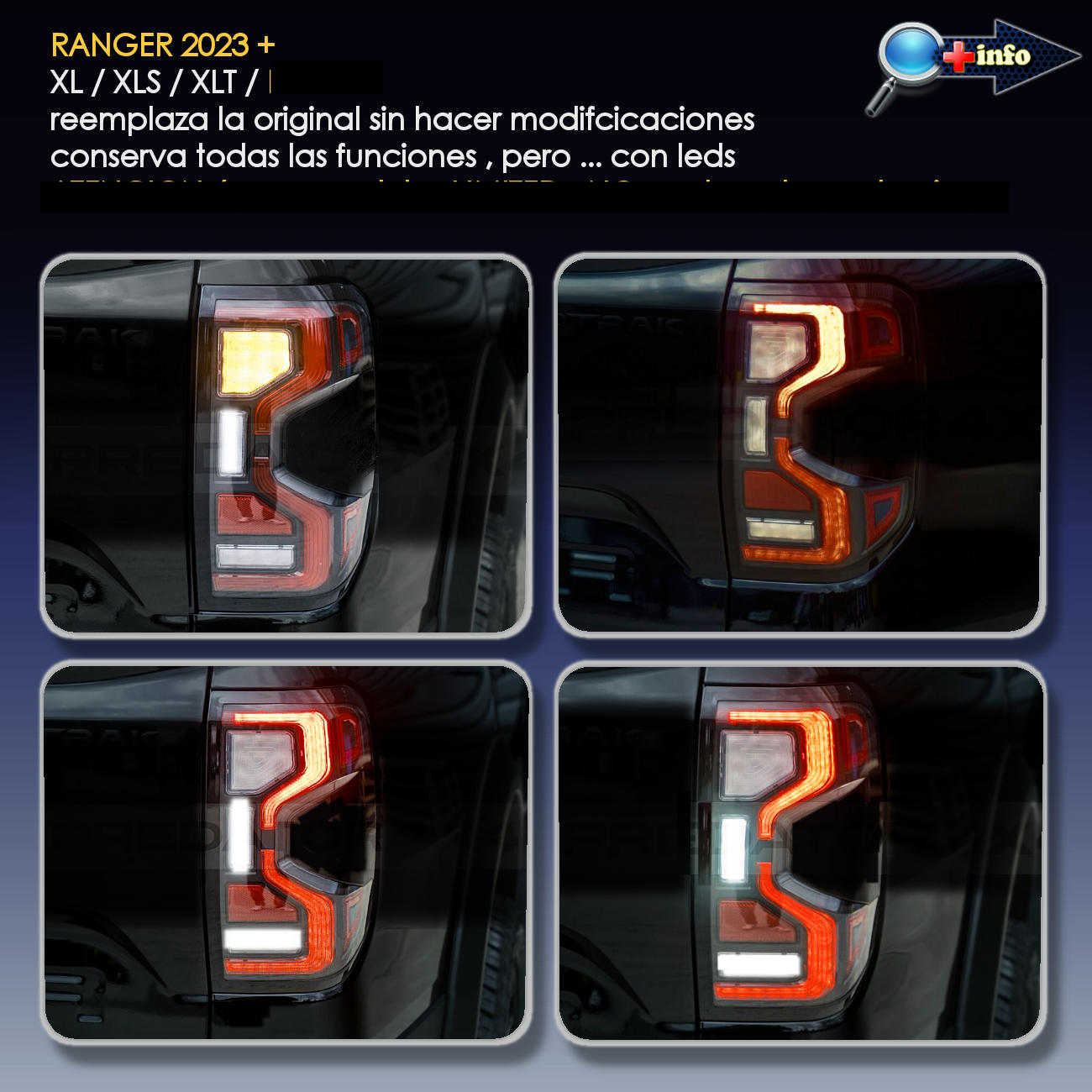 Par de Faros Traseros / RANGER T9 XL XLS XLT
2023 - 2026