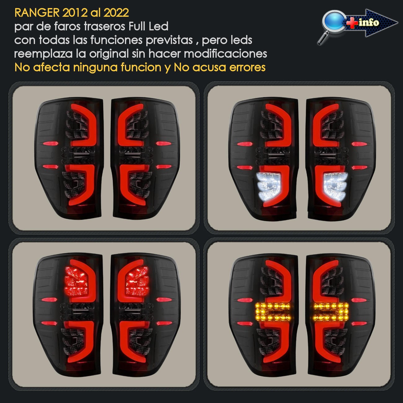 Rar de Faros Traseros / RANGER / Full Led
2012 - 2022