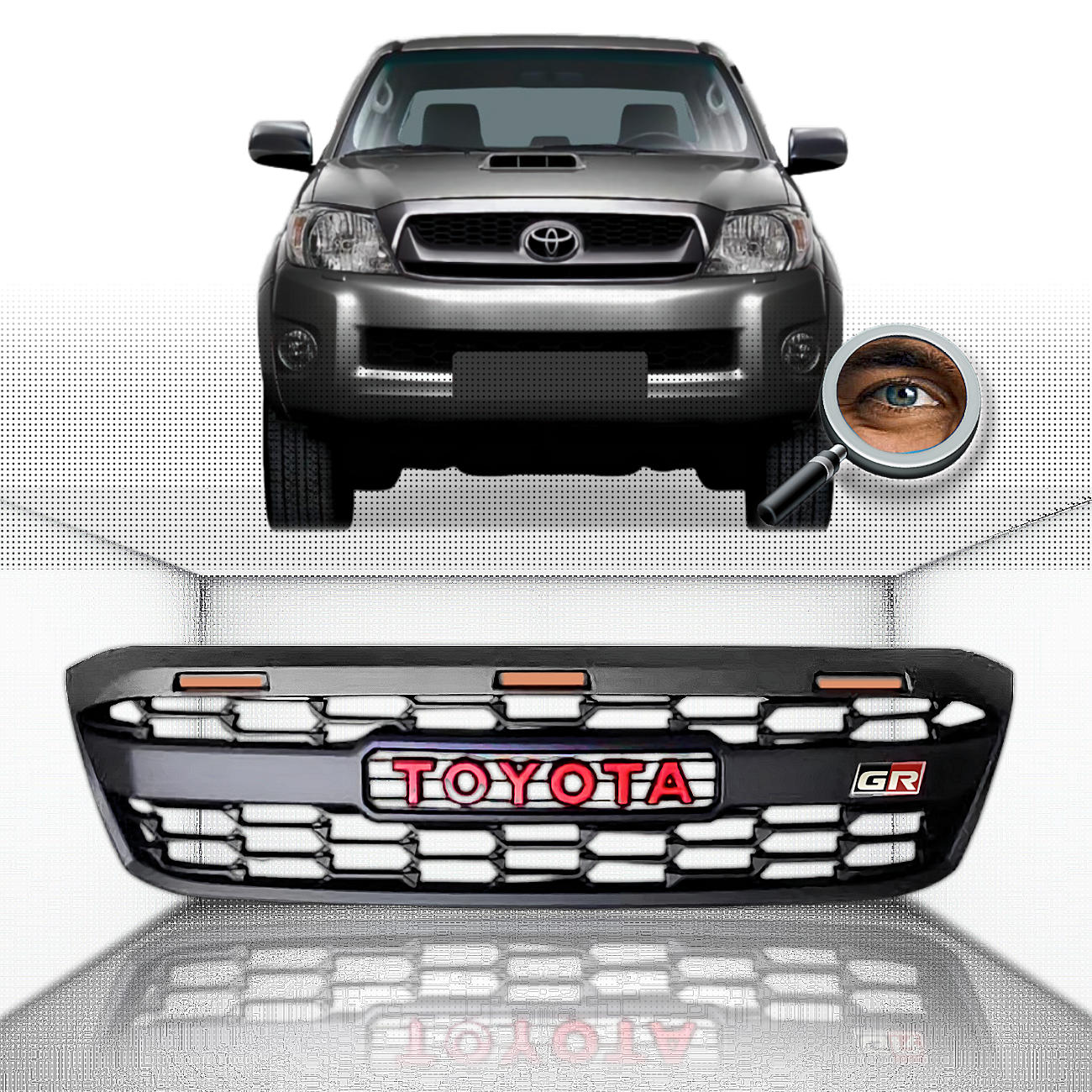 Parrilla HILUX GR / Led's Ambar
2005 - 2011