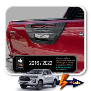 MOLDURA UÑERO PORTON NEGRA TRD