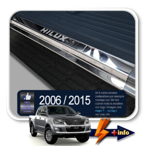 CUBRE ZOCALOS ACERO INOXIDABLE HILUX