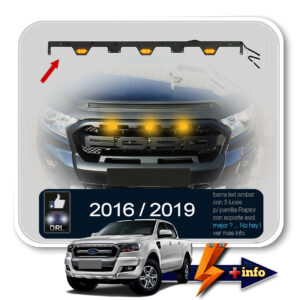 Barra LED Ambar p parrilla Raptor - 2016 a 2019