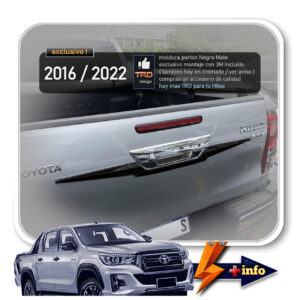 MOLDURA PORTON NEGRA MATE TRD