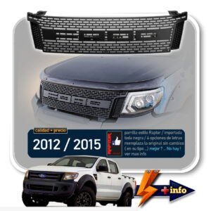 Parrilla Estilo Raptor Letras Negras - FORD RANGER 2012 - 2015