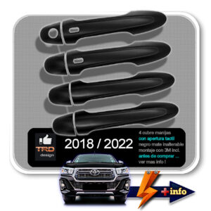 CUBRE MANIJAS TRD NEGRAS MATE PARA APERT.TACTIL