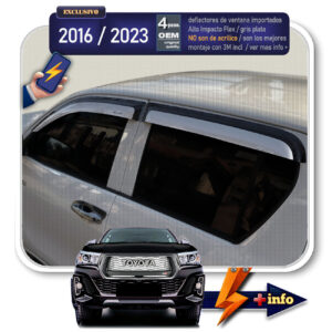 DEFLECTORES VENTANA GRIS PLATA IMPORT. 2016-2023