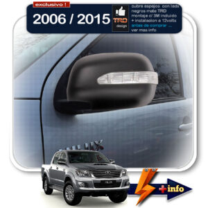 CUBRE ESPEJOS NEGROS TRD CON LUZ GIRO