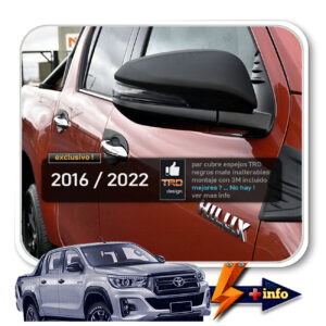 CUBRE ESPEJOS TRD NEGROS MATE 2016-2023