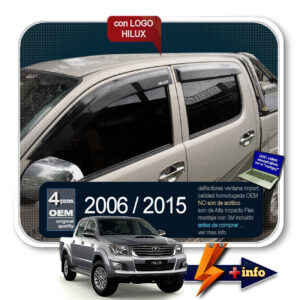 DEFLECTORES VENTANA NEGROS FUME 2006-2015