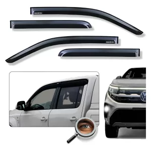 AMAROK KIT 4 DEFLECTORES IMPORTADOS CON LOGO