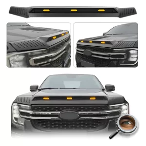 DEFLECTOR CAPOT RANGER 2025+ NEGRO/MAT FULL.LED